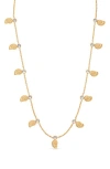 Ettika 18k Gold Plated Swirled Shell Dangle Charm Necklace In Gold