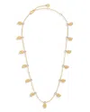 Ettika 18k Gold Plated Swirled Shell Dangle Charm Necklace In Gold