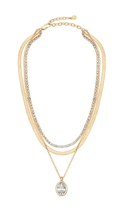 Ettika Tbc Layered Necklace In Brown