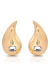 Ettika Teardrop Statement Earrings In Gold
