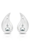 Ettika Teardrop Statement Earrings In Silver