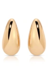 Ettika Golden Teardrop 18k Gold Plated Earrings In Gold
