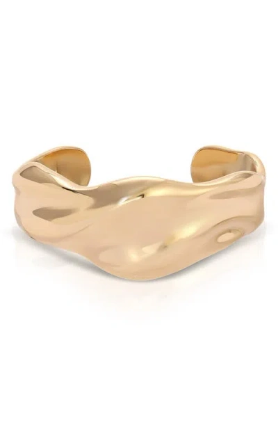 Ettika Textured Cuff Bracelet In Gold