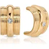 Ettika Textured Statement Hoop Earrings In Gold