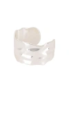 Ettika Thick Band Cuff In Metallic Silver