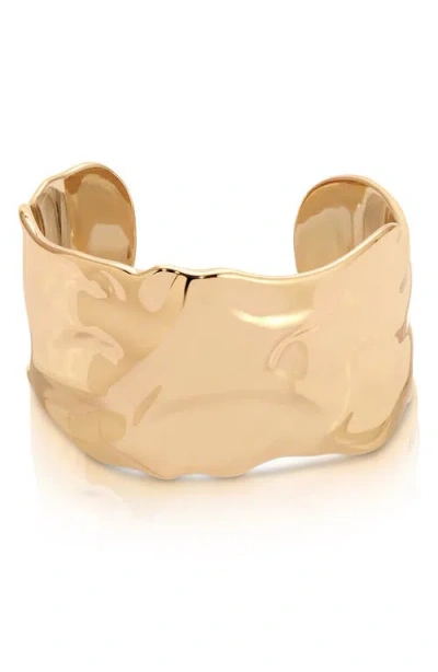 Ettika Thick Sculpted Cuff Bracelet In Gold
