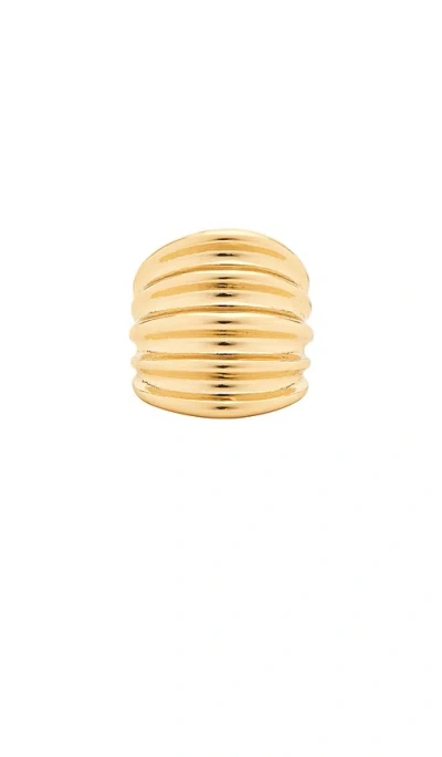Ettika Thick Textured Band Ring In Gold