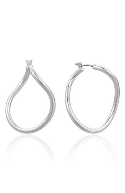 Ettika Thin Strand Hoop Earrings In Metallic