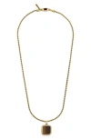 Ettika Tiger's Eye Pendant Necklace
