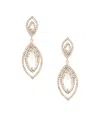 Ettika Timeless Crystal 18k Gold Plated Dangle Earrings In Gold