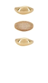 Ettika Timeless Glamour Ring Set In Gold
