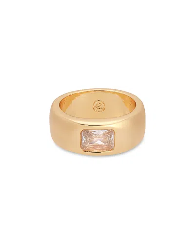 ETTIKA TREASURE EMERALD CUT CUBIC ZIRCONIA BAND RING