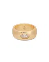 Ettika Baguette Cubic Zirconia Oval Dome Ring