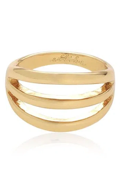 Ettika Triple Band Ring In Gold