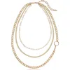 Ettika Triple Chain Layered Necklace