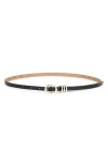 Ettika Triple Keeper Belt In Black