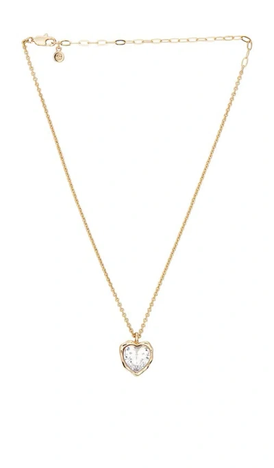 Ettika True Heart Crystal Necklace In Metallic Gold