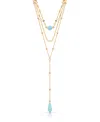 Ettika Turquoise 18k Gold Plated Multi-chain Choker In Turquoise