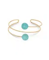 Ettika Turquoise Bead Station Cuff Bracelet In Turquoise