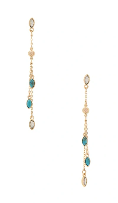 Ettika Turquoise Cascade Earrings In Multi