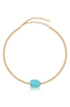 Ettika Turquoise Pendant Bead Necklace In Turquoise