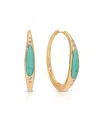 Ettika Turquoise Solstice Hoops In Gold