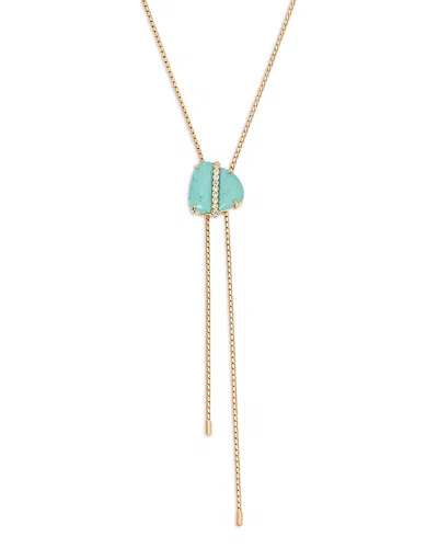 Ettika Turquoise Solstice Turquoise & Cubic Zirconia Lariat Necklace, 33 In Blue