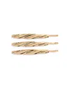 Ettika 3-pack Twisted Barrettes In Gold