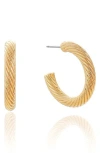 Ettika Twist Hoop Earrings In Gold