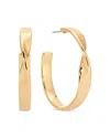 Ettika Twist Square Medium Hoop Earrings In Gold