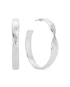Ettika Heirloom Twist Medium Hoops Earrings In Metallic