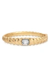 Ettika Twisted Baguette Cuff Bracelet In Gold