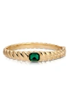 Ettika Twisted Baguette Cuff Bracelet In Gold