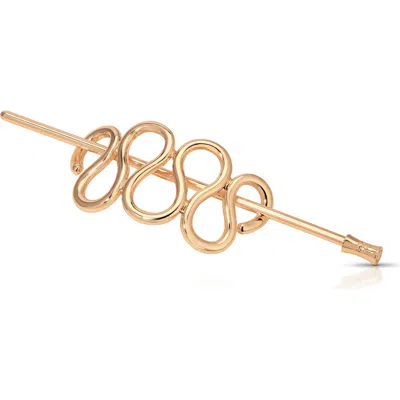 Ettika Twisted Hoop & Pin Barrette In Gold