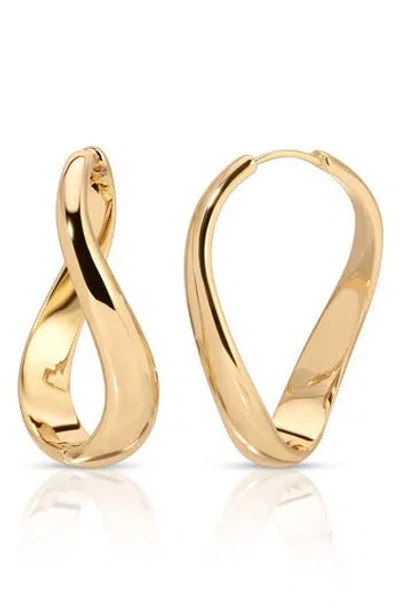 Ettika Twisted Hoop Earrings In Gold