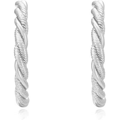 ETTIKA ETTIKA TWISTED HOOP EARRINGS