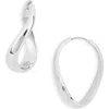 Ettika Twisted Oval Hoop Earrings In Metallic