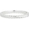 Ettika Twisted Stacking Bangle Bracelet In Silver