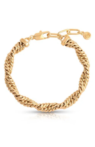 Ettika Twisted Strands Bracelet In Gold