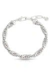 Ettika Twisted Strands Bracelet In Silver