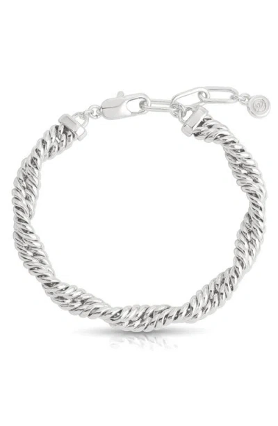 Ettika Twisted Strands Bracelet In Silver