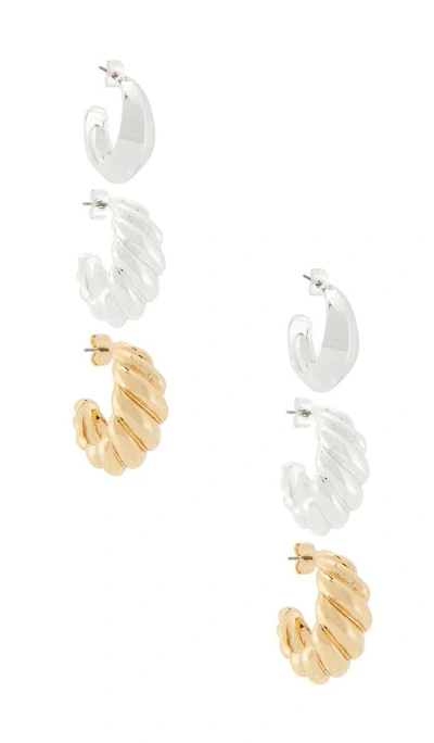 Ettika Two-tone Essential Hoop Set In Multi