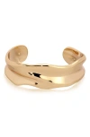 Ettika Wavy Metal Cuff Bracelet In Gold