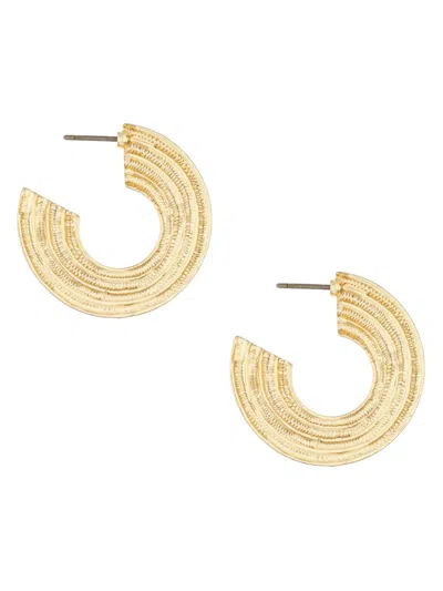 Ettika Women's 18k Goldplated Half Hoop Earrings In Brass