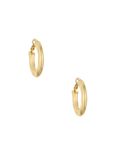 Ettika Women's 18k Goldplated Textured Hoop Earrings In Brass