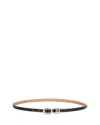 Ettika Women's Classic Skinny Black Leather Belt
