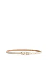 Ettika Skinny Studded Leather Belt In Nude