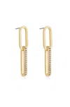 Ettika Women's Crystal Link Earrings In Gold In Gold