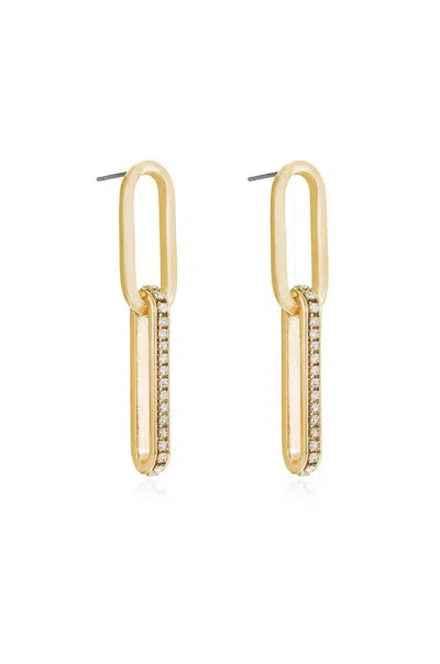 Ettika Women's Crystal Link Earrings In Gold