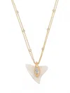 Ettika Women's Deep Ocean Shark Necklace In Gold In Gold